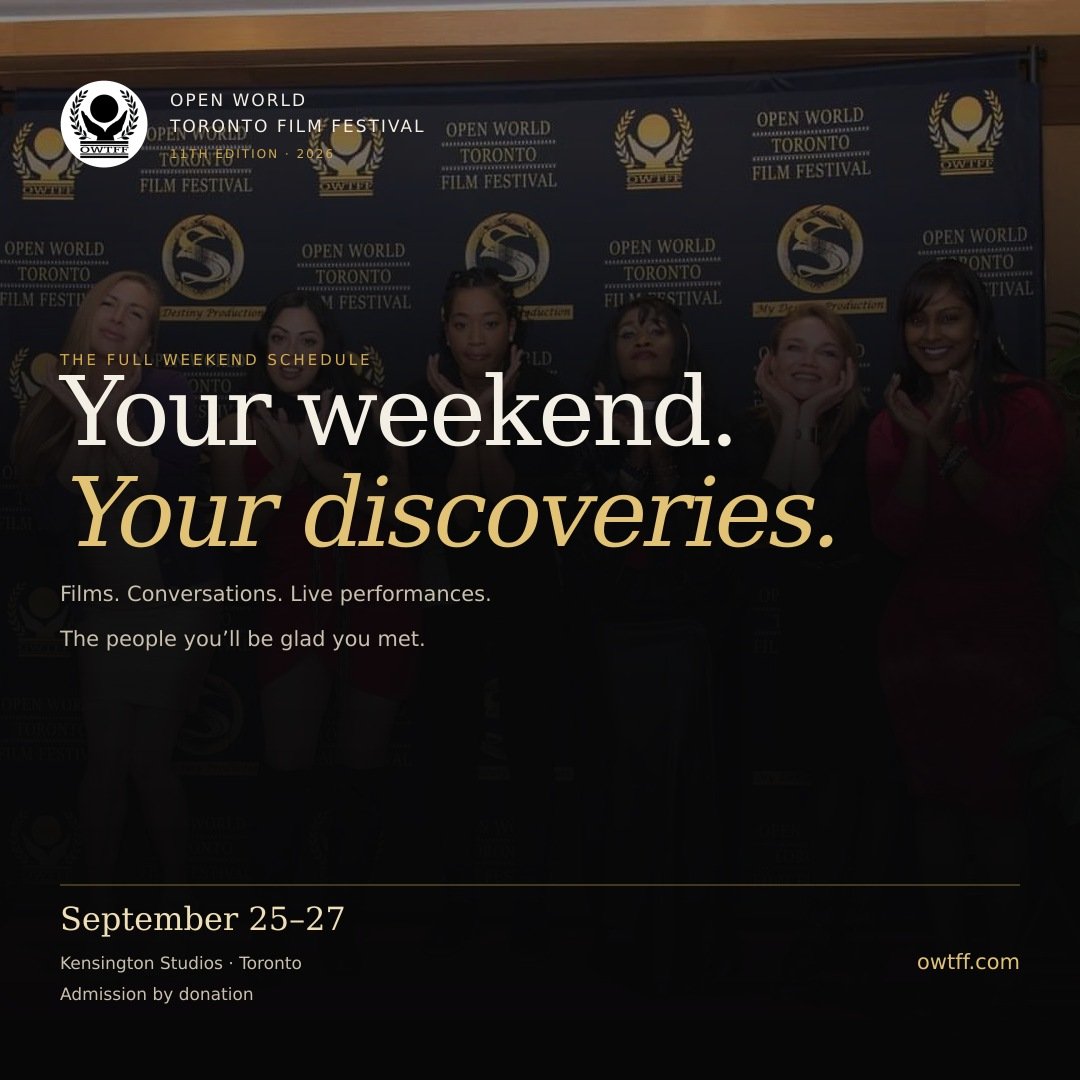 OWTFF 2026: Your weekend. Your discoveries. September 25–27 at Kensington Studios, Toronto.