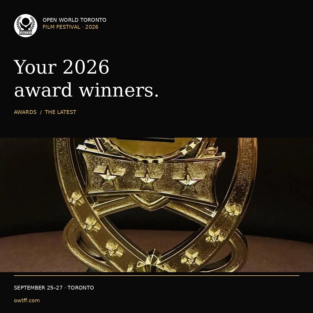 Square social graphic for OWTFF 2026: meet the award winners